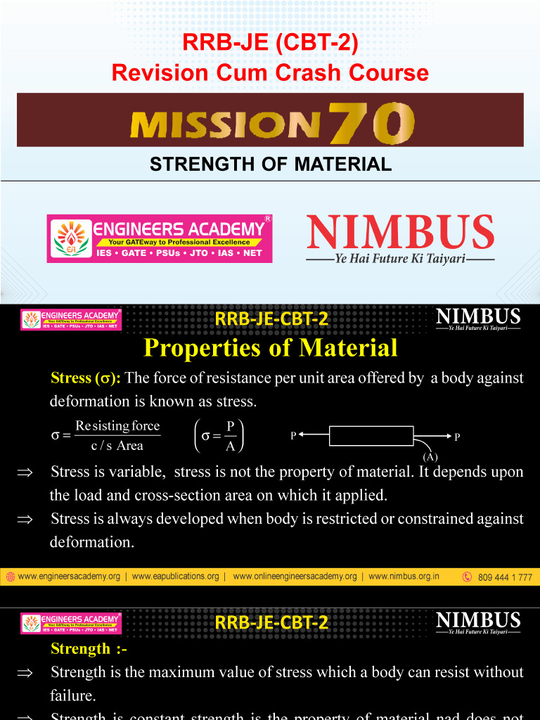 1 SOM Properties of Material PDF | PDF