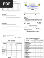 DepEd School Form 9 (SF9) Template | PDF