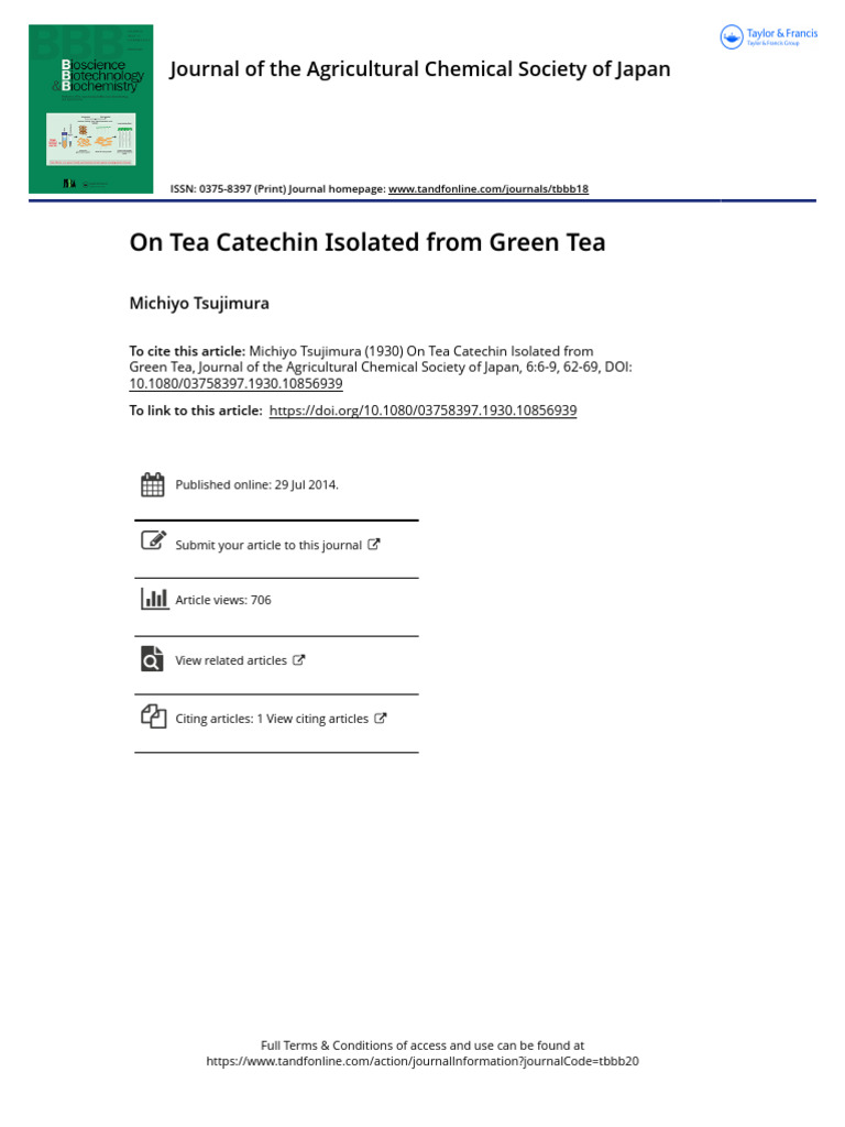 Isolation and Analysis of Tea Catechin | PDF | Acid | Water