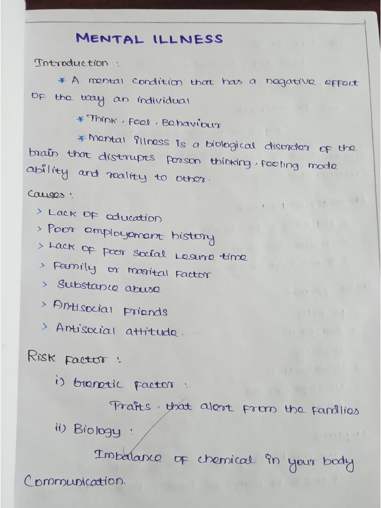 Mental Illness | PDF