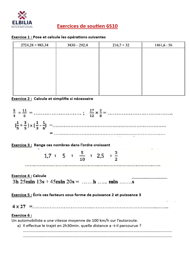 Exercices de mathématiques variés | PDF