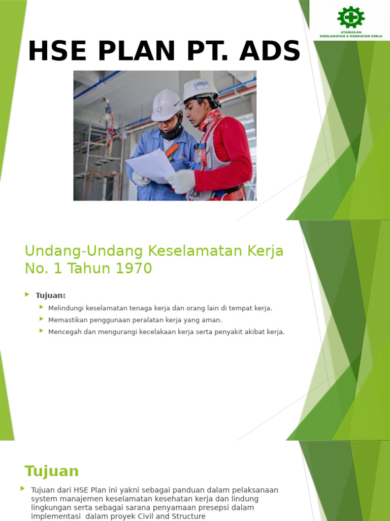 Rencana HSE PT. ADS untuk Keselamatan Kerja | PDF