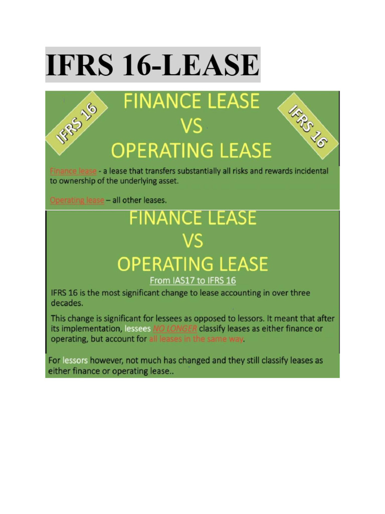 IFRS 16 Lease Accounting Explained | PDF | Lease | Present Value