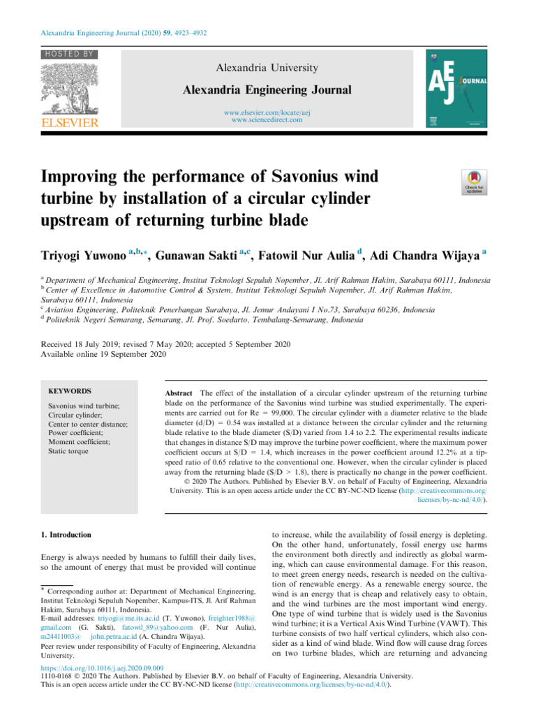 Enhancing Savonius Turbine Efficiency | PDF | Turbine | Wind Turbine