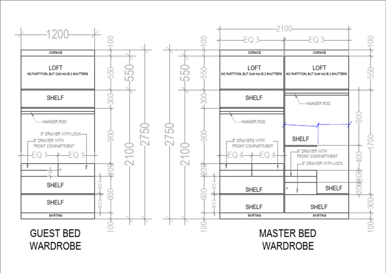 Wardrobe Dimensions and Layout Guide | PDF | Furniture | Interior Design