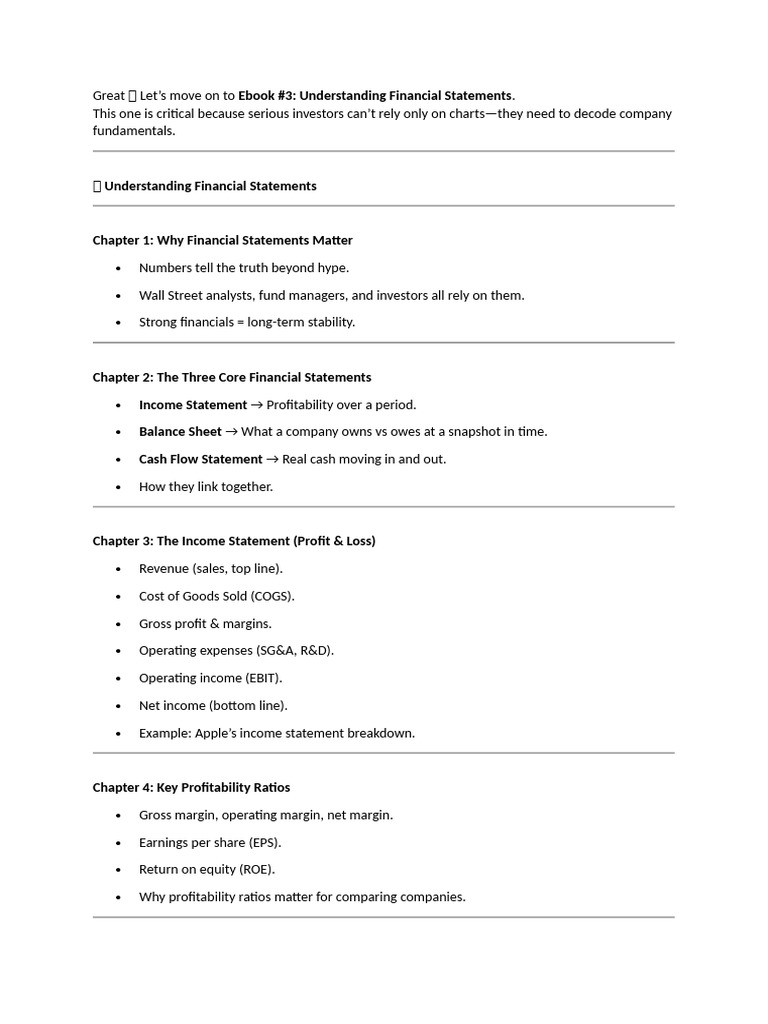 Understanding Financial Statements Basics | PDF | Income Statement ...