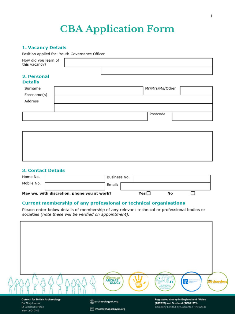 CBA Youth Governance Officer Application | PDF | Criminal Record | Justice