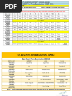 2025-26 Half Yearly Exam Schedule | PDF