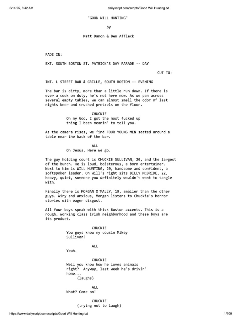 Good Will Hunting PDF