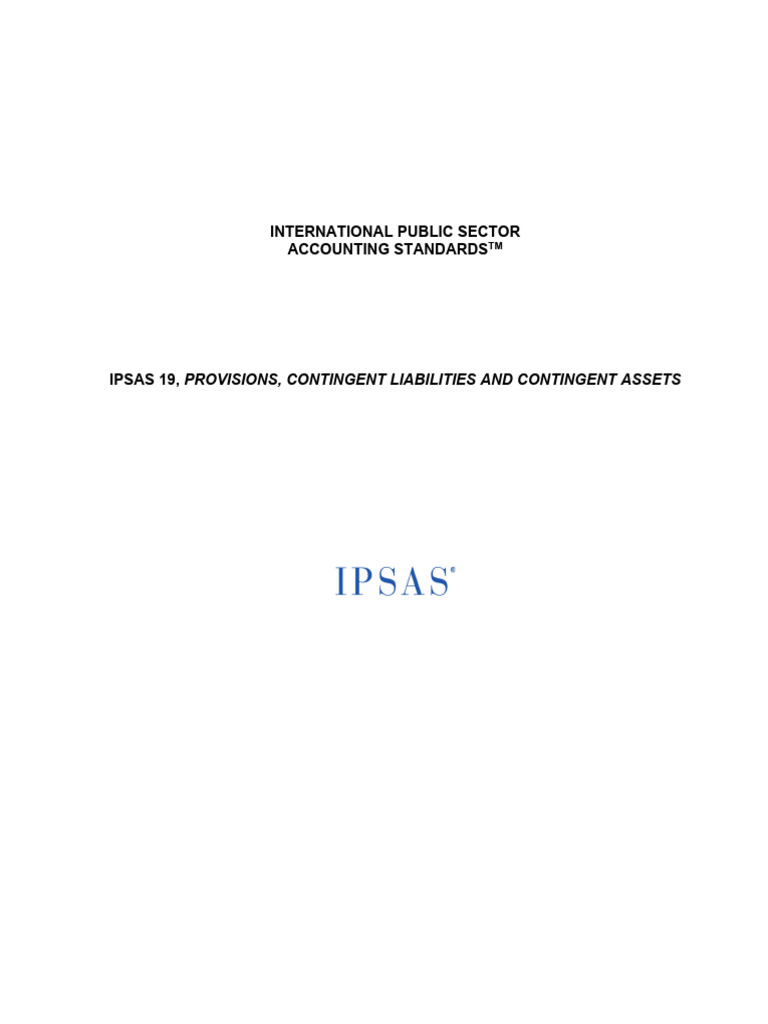 IPSAS 19: Provisions and Liabilities | PDF | International Financial ...