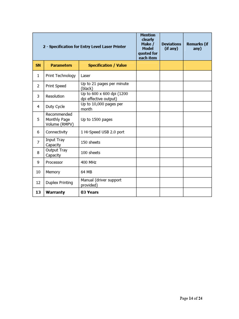 HP M1136 Printer Specifications | PDF