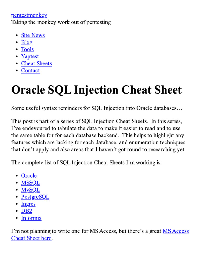 SQL Injection | PDF