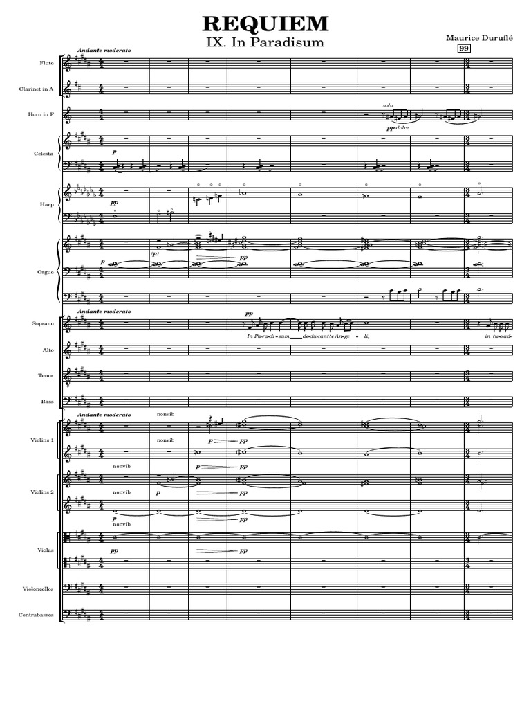 Duruflé's Requiem In Paradisum PDF Compositions Vocal Music