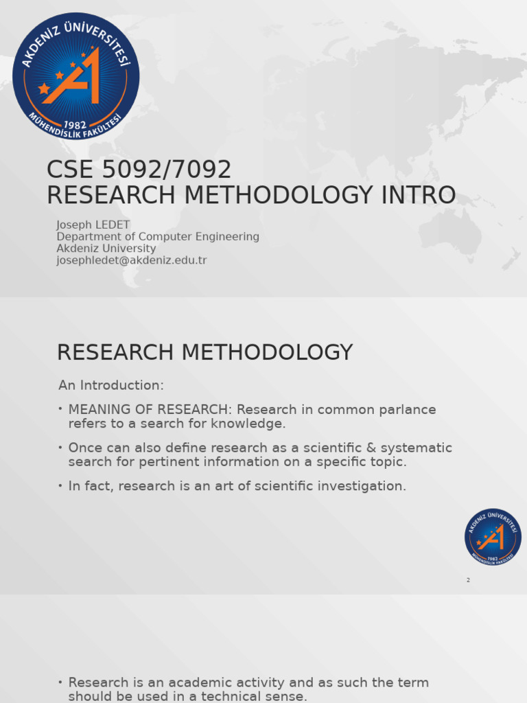 Introduction to Research Methodology | PDF | Methodology | Quantitative ...
