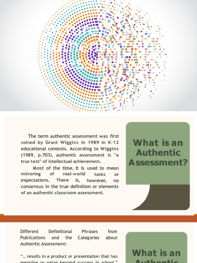 Lecture 5. Authentic Assessment | PDF