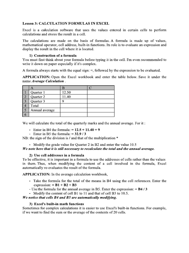 Application EXCEL | PDF