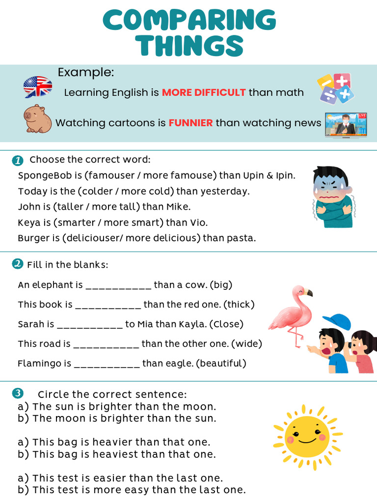 Comparing Adjectives for Grade 2 | PDF