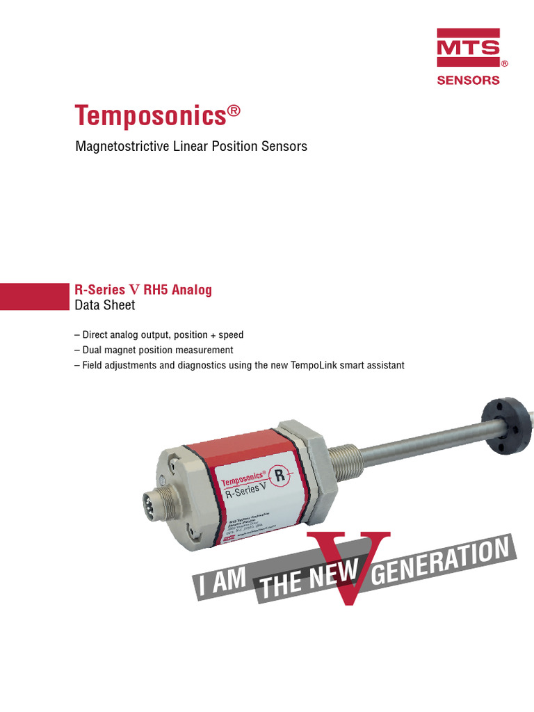 Temposonics R-Series V RH5 Sensor Data | PDF | Sensor | Electrical ...