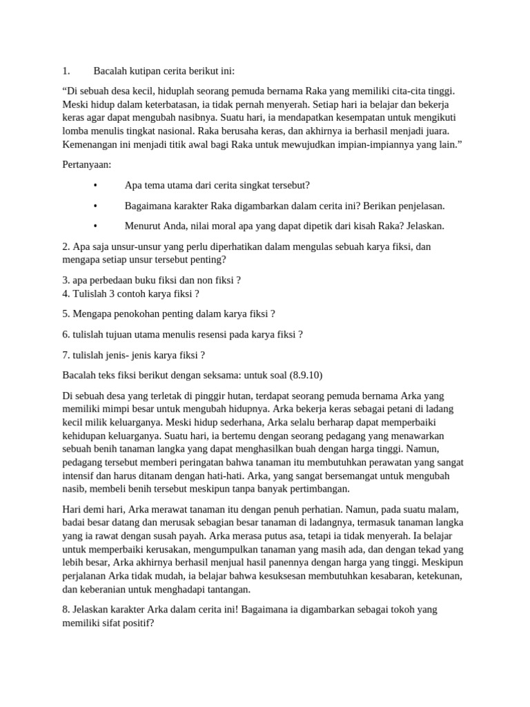 Kisah Inspiratif Raka dan Arka | PDF