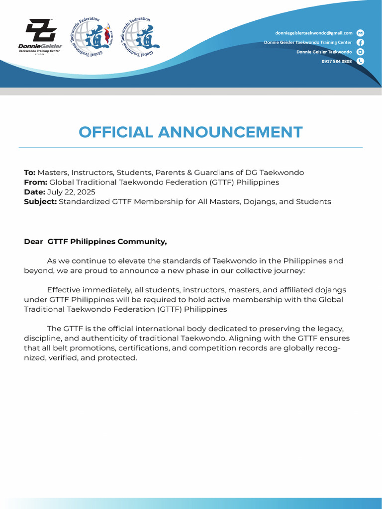 Official Announcement | PDF
