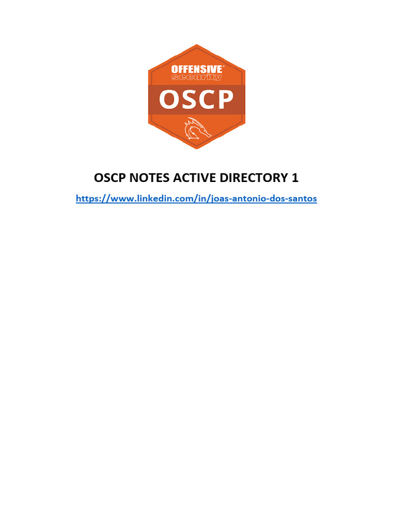 Oscp Notes Active Directory 1 | PDF | Transmission Control Protocol ...
