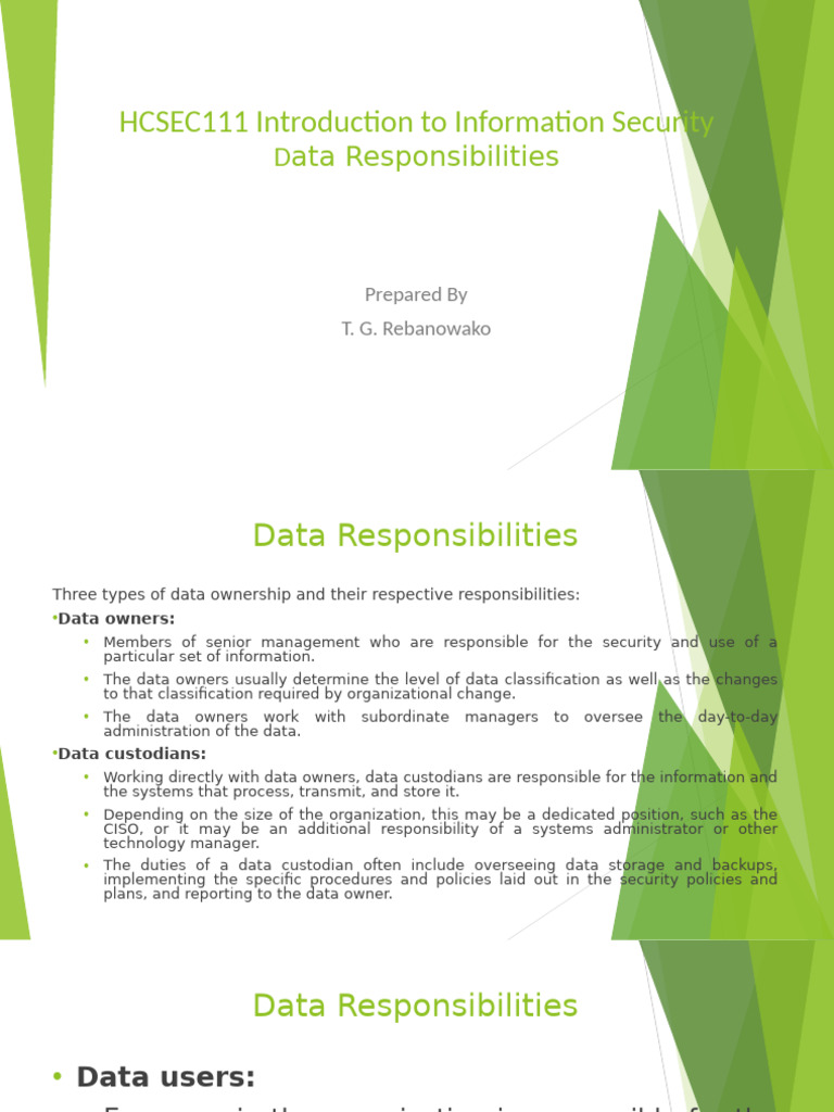 Data Ownership in Information Security | PDF | Information Security ...