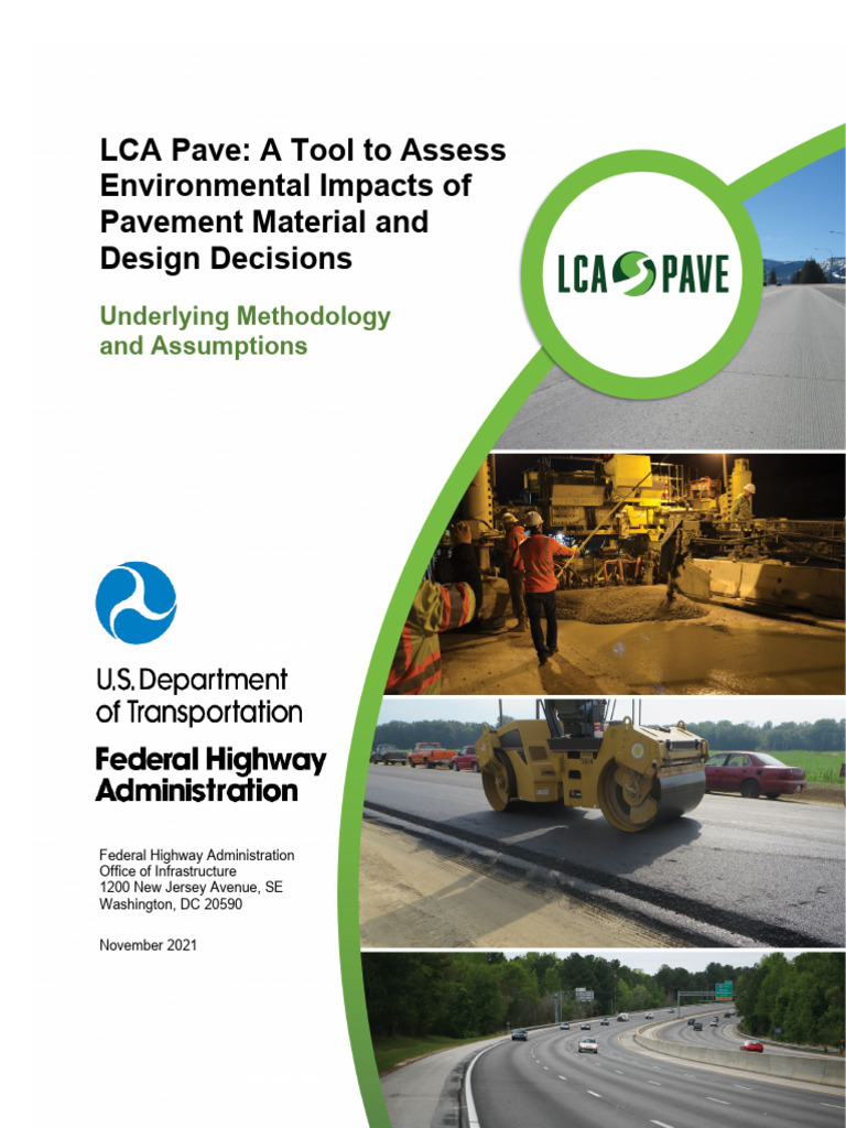 LCA Pave Tool Methodology | PDF | Life Cycle Assessment
