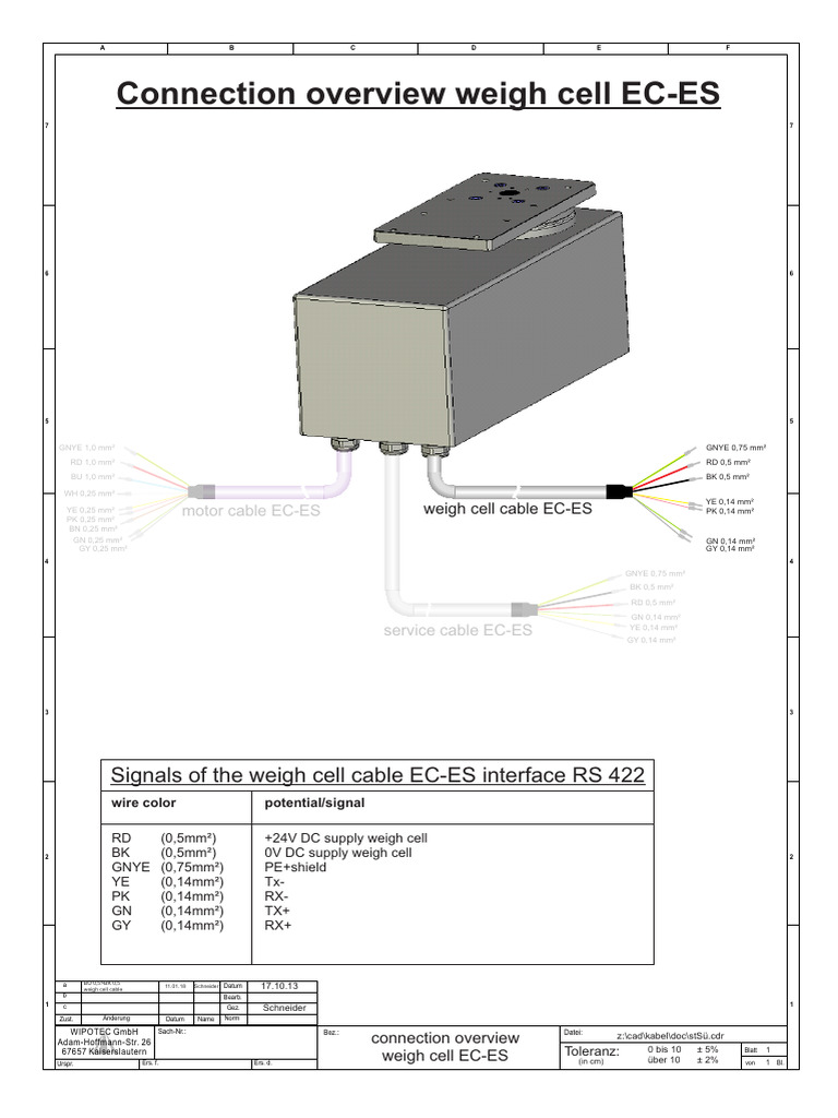 Weigh Cell EC-ES Connection Overview | PDF | Physical Layer Protocols