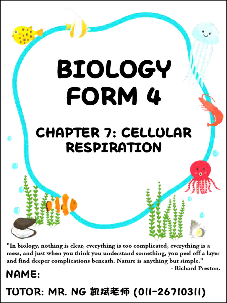 Cellular Respiration in Biology Form 4 | PDF | Cellular Respiration ...