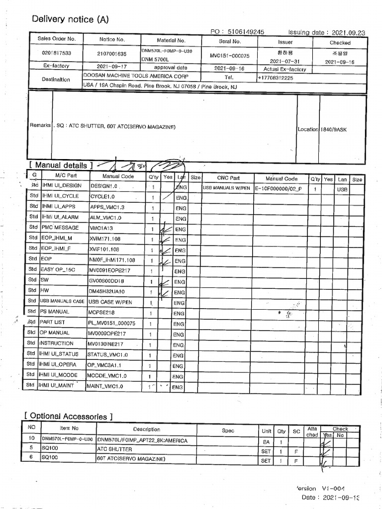Blue Book Dnm5700l SN Mv0151-000075 | PDF