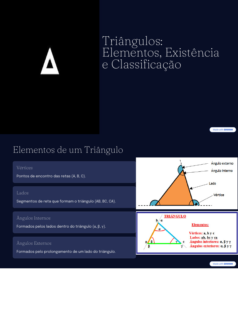 Triangulos Elementos Existencia e Classificacao 250528 123019 | PDF