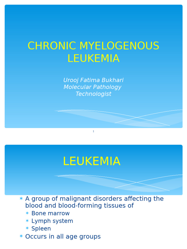 CML Leukamia Chronic Myeloid Leukemia | PDF | Leukemia | Polymerase ...