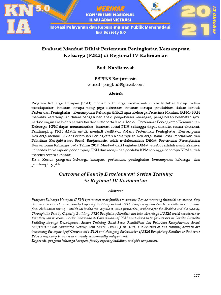 Evaluasi Pelaksanaan Diklat P2K2 | PDF