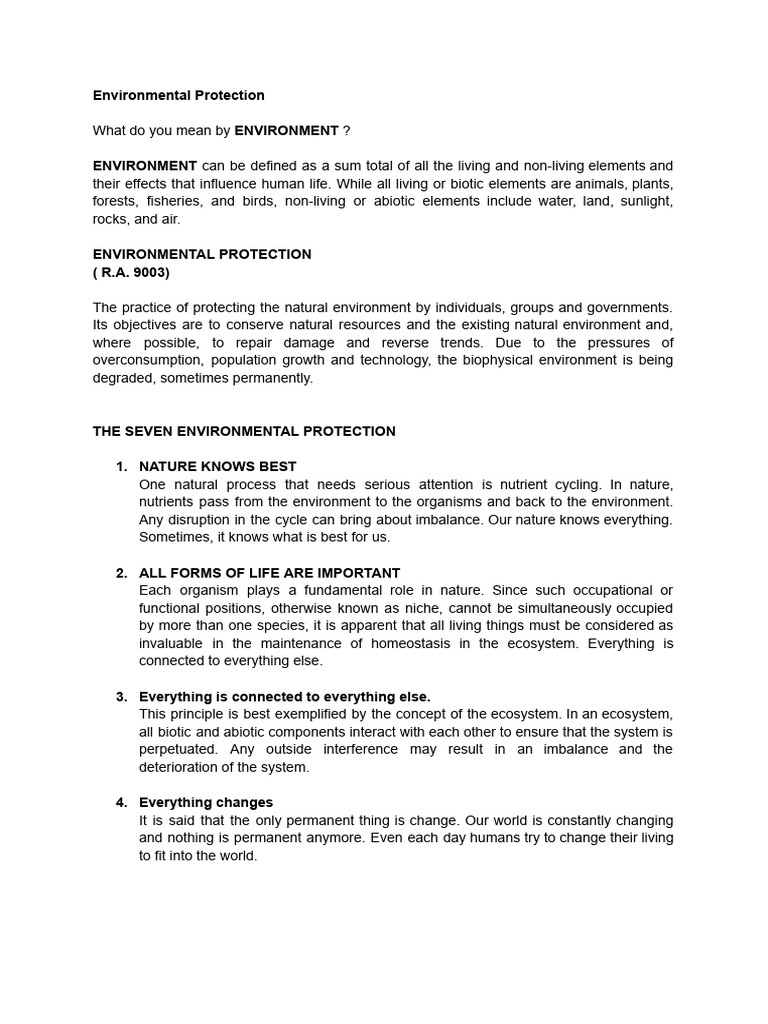 Environmental Protection | PDF | Water Pollution | Waste