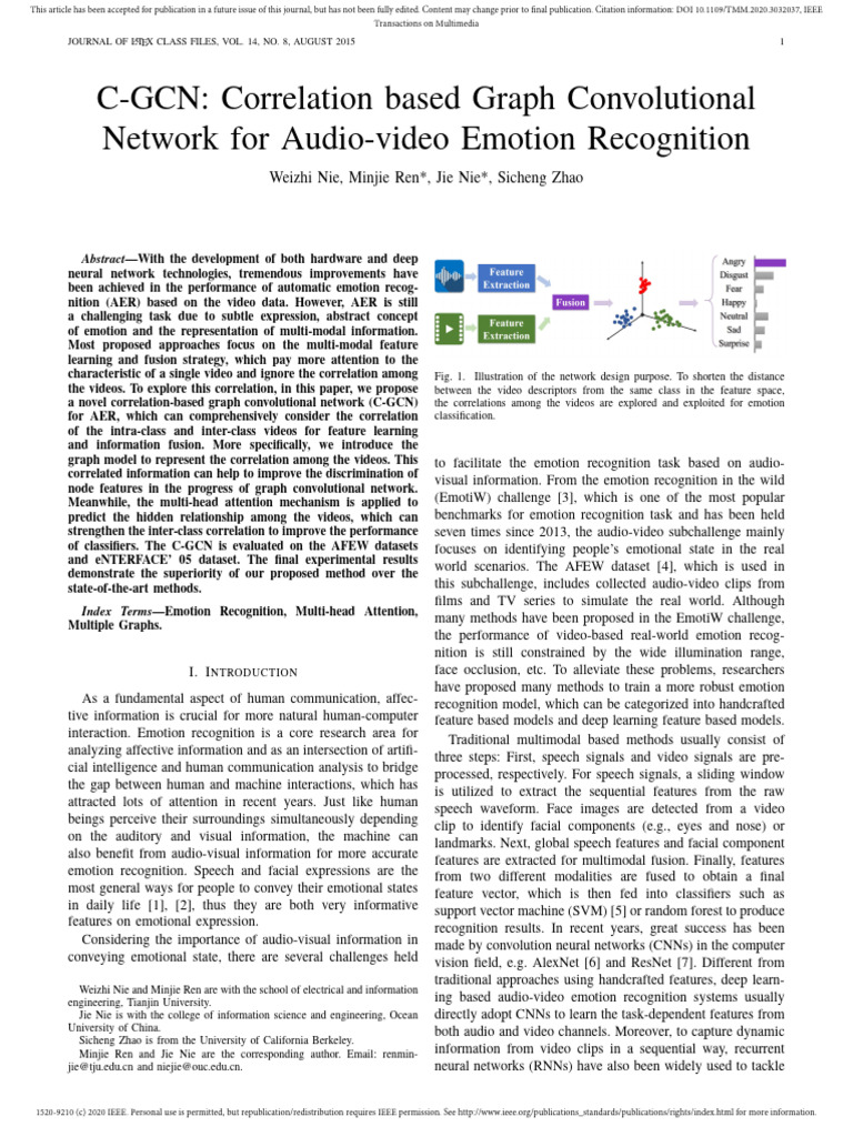 C-GCN Correlation Based Graph Convolutional Network For Audio-Video ...