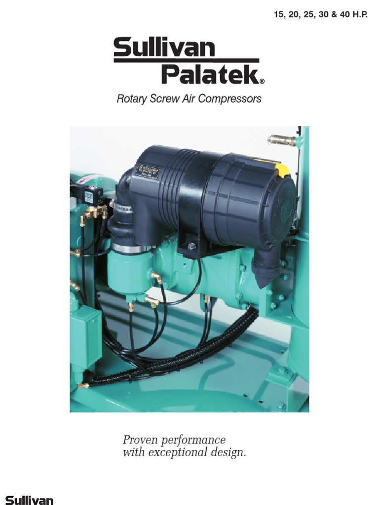 Sullivan Palatek Rotary Screw Compressors | PDF | Gas Compressor | Machines