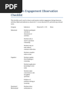 Student Active Participation Checklist | PDF