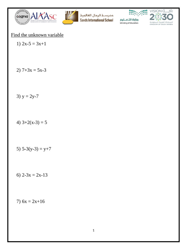 Find The Variable | PDF
