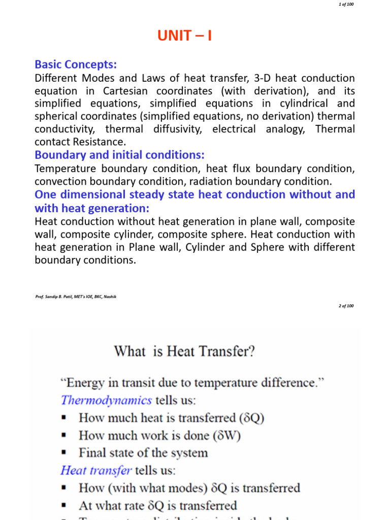 Heat Transfer Fundamentals and Laws | PDF | Thermal Conduction | Heat ...