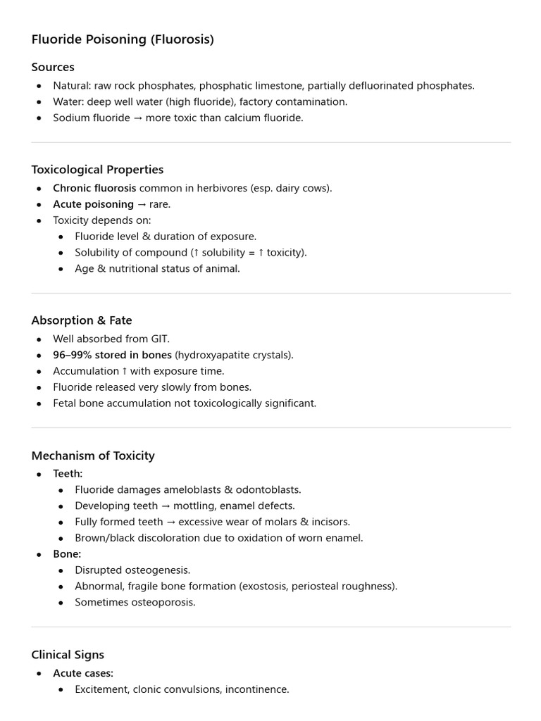fluoride toxicity | PDF
