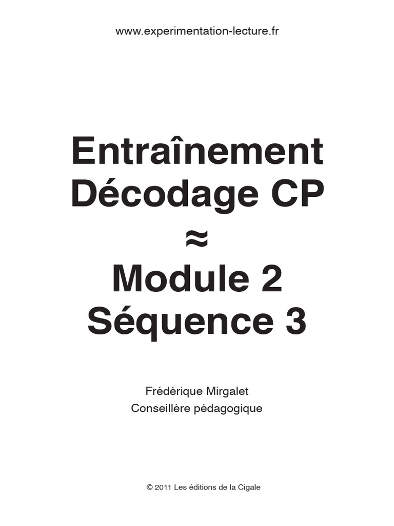 Entraînement Décodage CP Module 2.3 | PDF | Orthographie | Linguistique