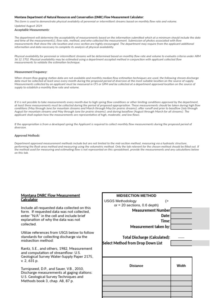 Stream Discharge Measurement Guide | PDF | Discharge (Hydrology ...