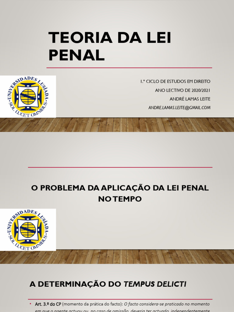 Aplicação da Lei Penal no Tempo e Espaço | PDF | Crimes | Crime e Violência