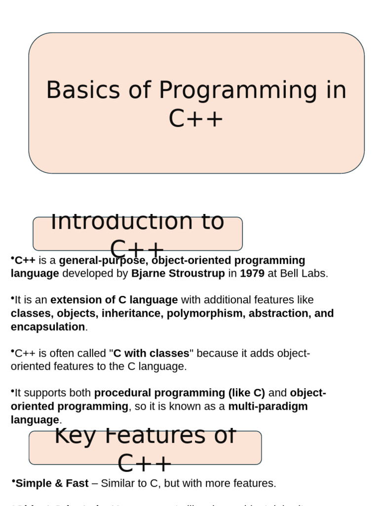 C++ Programming Basics Explained | PDF | C++ | Information Technology