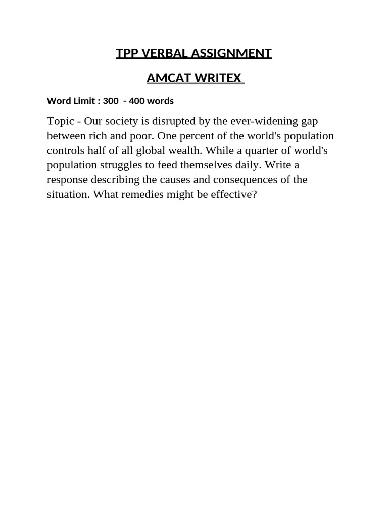 TPP Verbal Assignment..... | PDF