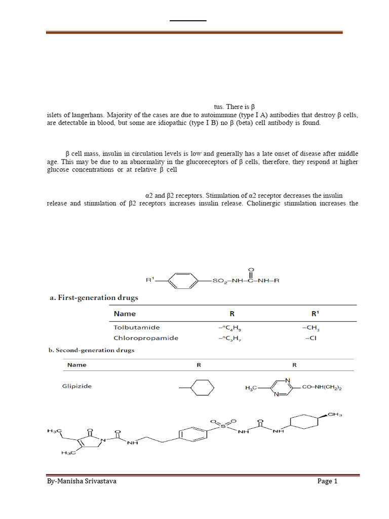 Classification of Oral Hypoglycemic Drugs | PDF | Diabetes | Insulin