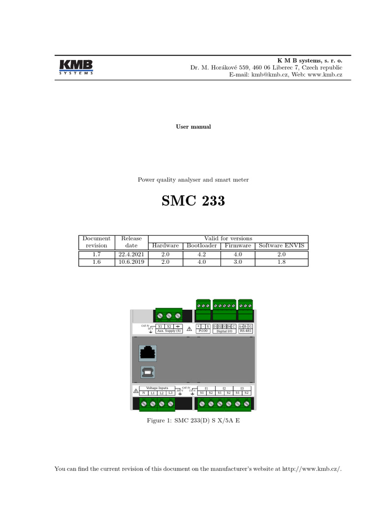 SMC233 MANUAL v4.0 EN Rev1.7 | PDF | Usb | Power Supply
