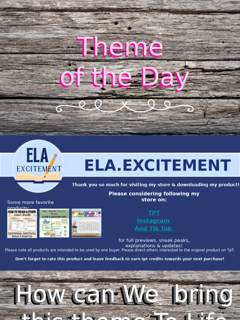Daily Themes for Reflection | PDF