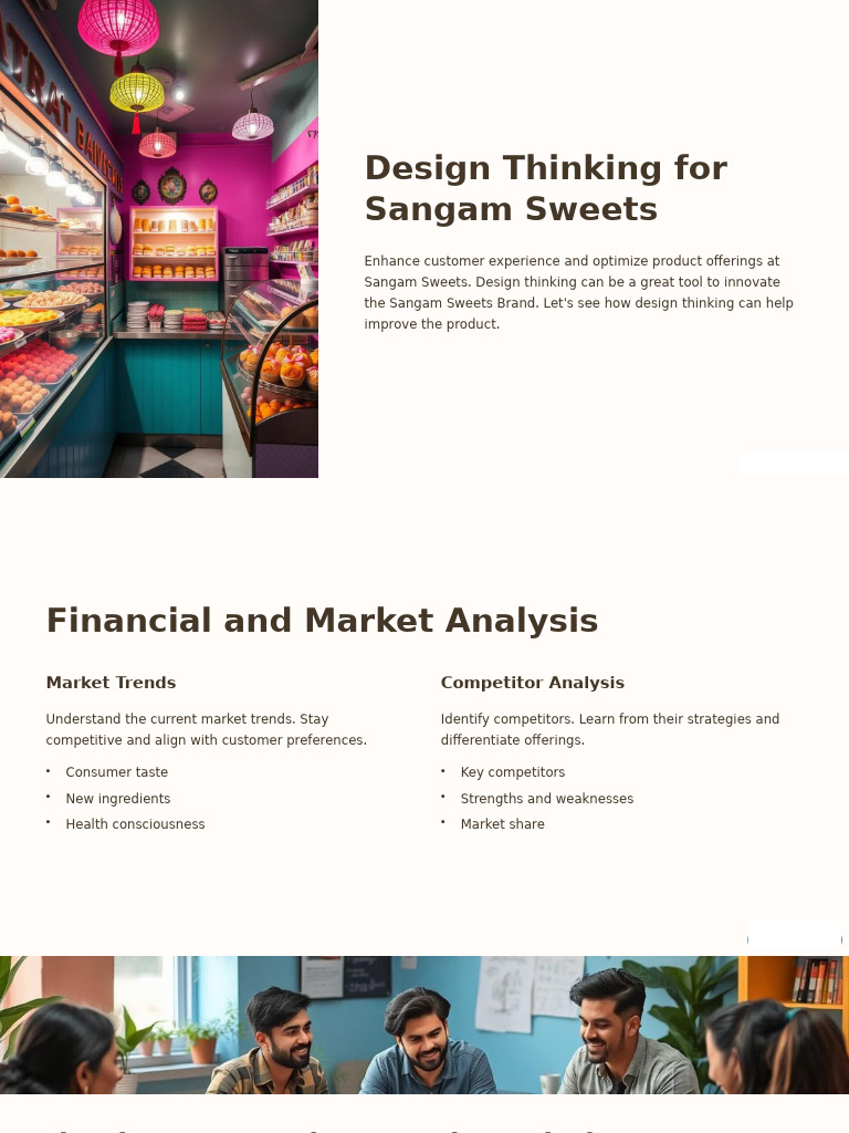 Design Thinking For Sangam Sweets | PDF | Design Thinking | Prototype