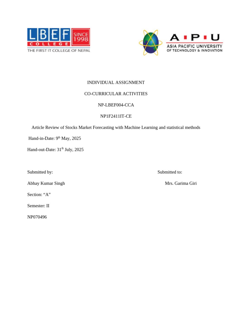 Np070496 NP LBEF004 CCA | PDF | Machine Learning | Artificial Intelligence
